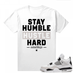 Military Black 4s - Tees White Humble