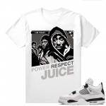 Military Black 4s - Tees White Juice 8 bit