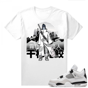 Military Black 4s - Tees White Kisame