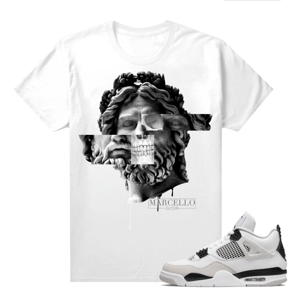 Military Black 4s - Tees White Marcello Gior Greek Gods