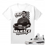 Military Black 4s - Tees White Menace Racing