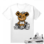 Military Black 4s - Tees White Misfit Teddy