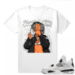 Military Black 4s - Tees White Money To Burn