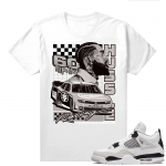 Military Black 4s - Tees White Nipsey Hussle