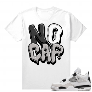 Military Black 4s - Tees White No Cap