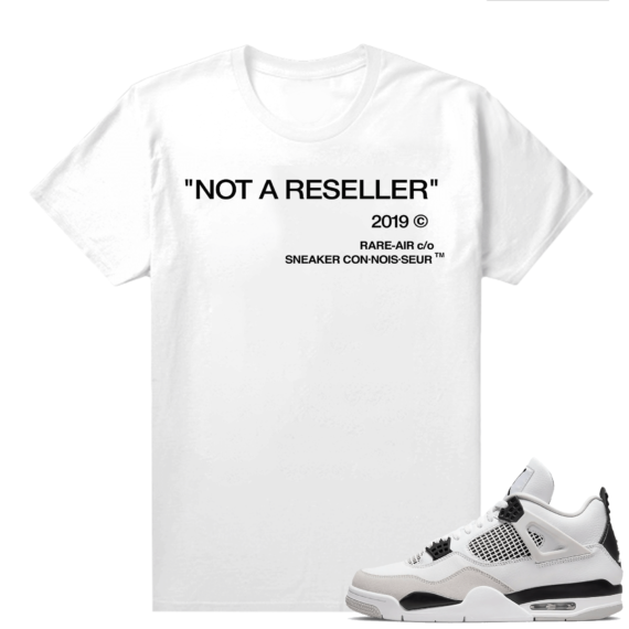 Military Black 4s - Tees White Not a Reseller