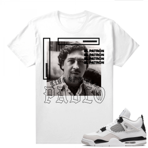 Military Black 4s - Tees White Pablo