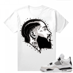 Military Black 4s - Tees White Prolific