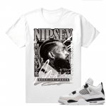 Military Black 4s - Tees White RIP NIP