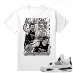 Military Black 4s - Tees White Retro LUKA