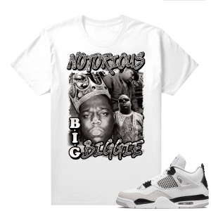 Military Black 4s - Tees White Retro Notorious