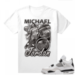 Military Black 4s - Tees White Retro The Goat