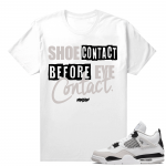 Military Black 4s - Tees White Shoe Contact