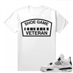 Military Black 4s - Tees White Shoe Game Veteran