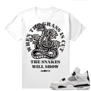 Military Black 4s - Tees White Snakes will Show