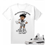 Military Black 4s - Tees White Sneakerhead Pinocchio