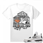 Military Black 4s - Tees White Snoopy Trap House