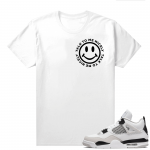 Military Black 4s - Tees White Talk to me nicely