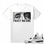 Military Black 4s - Tees White Trust No One