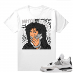 Military Black 4s - Tees White Watch For Snakes