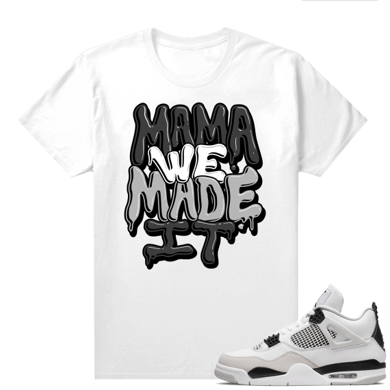 Military Black 4s - Tees White We Made it