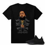 Yeezy Boost 350 V2 Black | Nipsey Hussle | Black Shirt