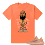 Yeezy 350 Clay | Nipsey Hussle | Hyper Orange Shirt