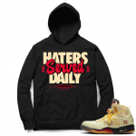 OFF White Jordan 5 Sail Sneaker Hoodies - Black - Haters Served Daily