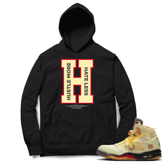 OFF White Jordan 5 Sail Sneaker Hoodies - Black - Hustle More