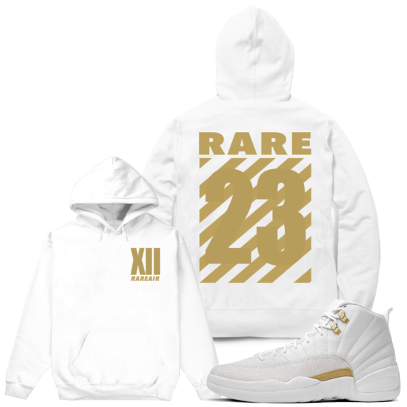 Match OVO 12 Jordan Retro | Rare 23 | White Hoodie