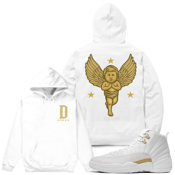 Match OVO 12 Jordan Retro | Dxpe Gods Praying Angel | White Hoodie