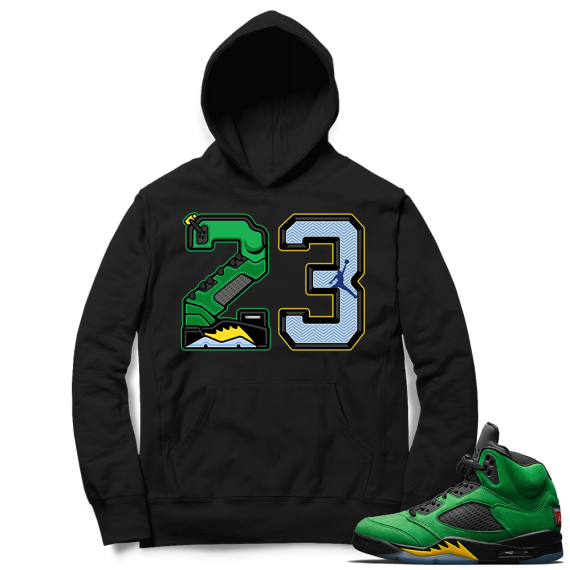 Oregon 5s sneaker Hoodie - Black - 23