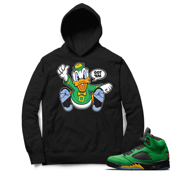 Oregon 5s sneaker Hoodie - Black - Got EM