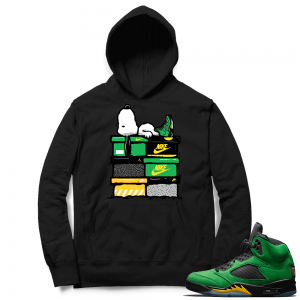 Oregon 5s sneaker Hoodie - Black - Snoopy Sneakerhead