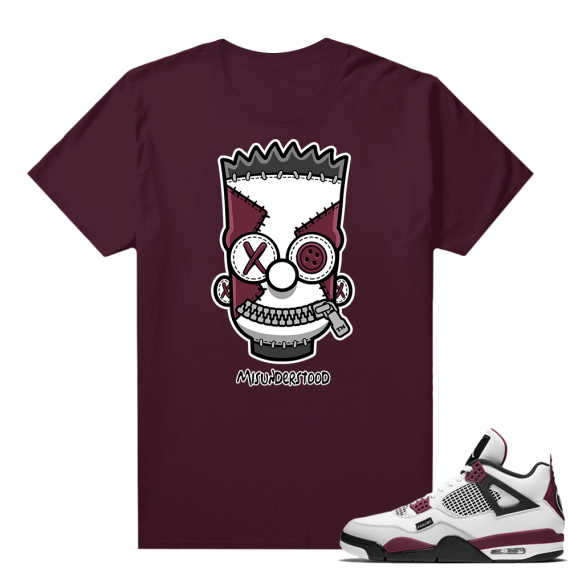 PSG 4s -  Tees - Misunderstood x Bart - Maroon