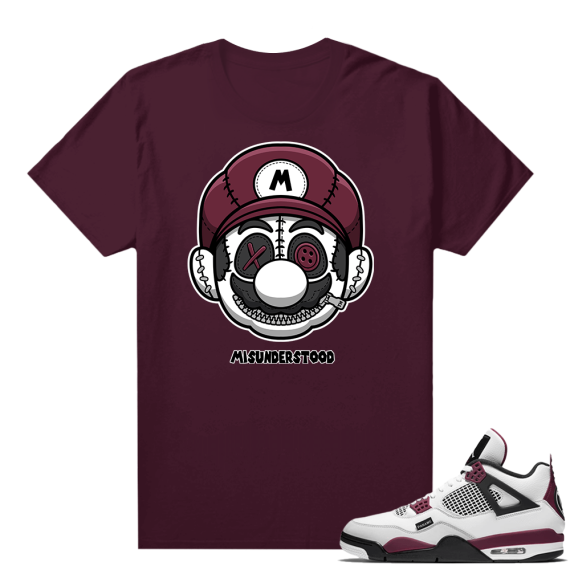 PSG 4s -  Tees - Misunderstood x Mario - Maroon