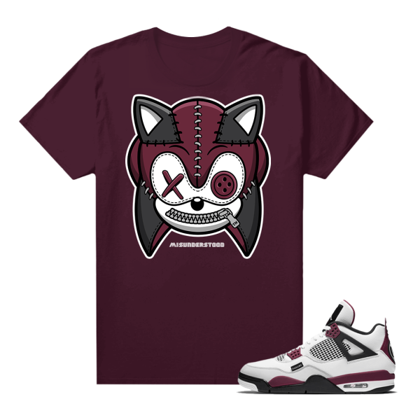 PSG 4s -  Tees - Misunderstood x Sonic - Maroon