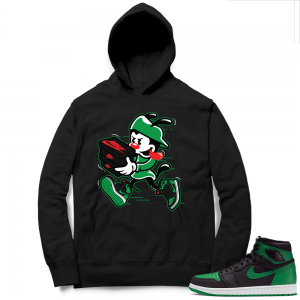 Pine Green 1s Hoodie Black - Double Up