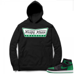 Pine Green 1s Hoodie Black - Krispy Klean Sneakers