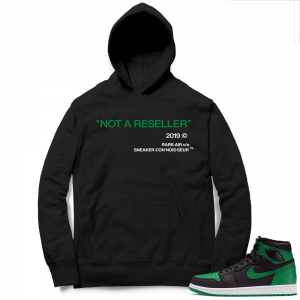 Pine Green 1s Hoodie Black - Not A Reseller