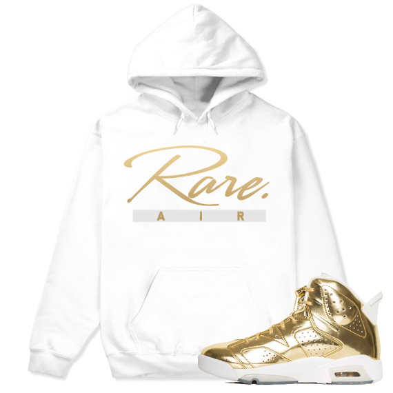 Match Jordan 6 Pinnacle | Rare Script | White Hoodie