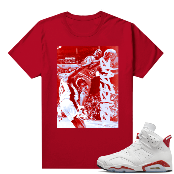 Red Oreo 6s Shirts - Red MJ in the 6s