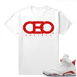 Red Oreo 6s Shirts - White CEO