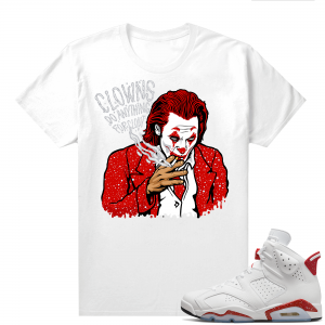 Red Oreo 6s Shirts - White Clowns