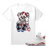 Red Oreo 6s Shirts - White Designer Bear