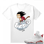 Red Oreo 6s Shirts - White Fly Goku