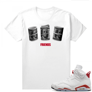 Red Oreo 6s Shirts - White Friends