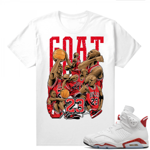 Red Oreo 6s Shirts - White Goat