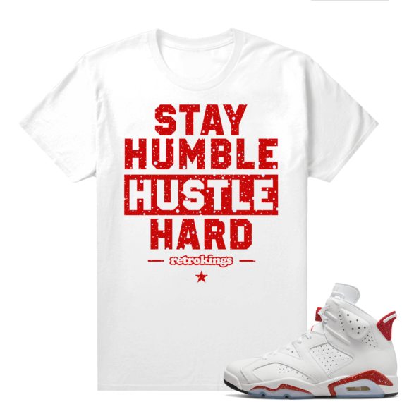 Red Oreo 6s Shirts - White Humble