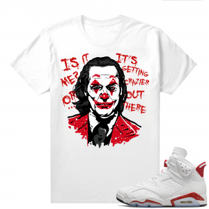 Red Oreo 6s Shirts - White Joker